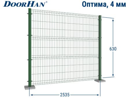 Купить 3D заборную секцию ДорХан 2535×630 мм в Владивостоке от 943 руб.